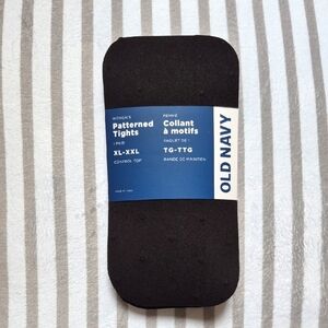 Polkadot Patterned Black Pantyhose Size XL-XXL From Old Navy, New With Tags!